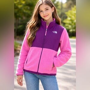 The North Face Vibrant Pink and Purple Jacket.